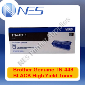 Brother Genuine TN-443BK BLACK High Yield Toner Cartridge for HL-L8260CDW/HL-L8360CDW/MFC-L8690CDW/MFC-L8900CDW (4.5K)